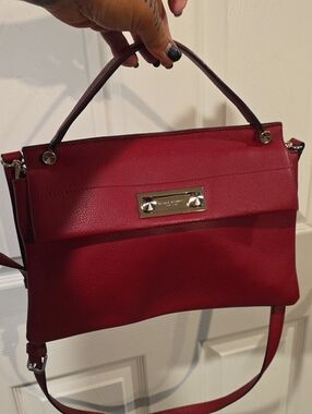 Henri Bendel Modern Icon Satchel in red (often listed as "Sundried Tomato")